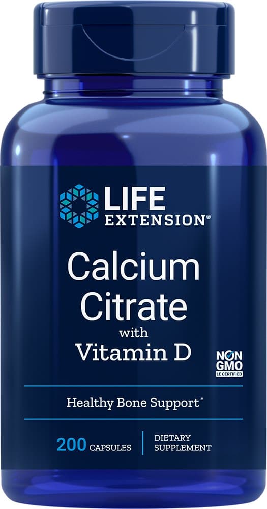 Life Extension Calcium Citrate With Vitamin D 800 mg / 10 mcg - 200 capsules – Life Extension packaging