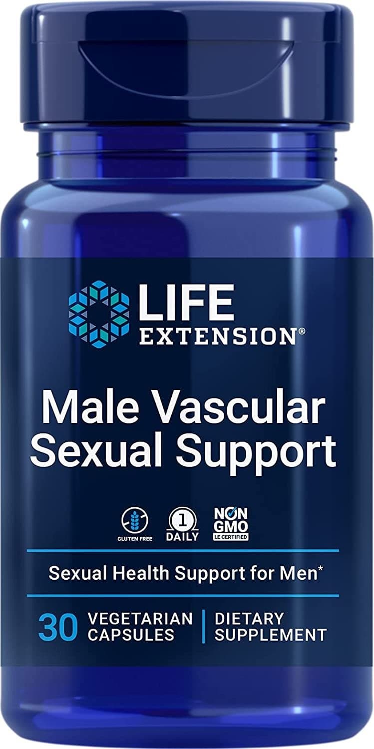 Life Extension Male Vascular Sexual Support 100 mg - 30 cápsulas vegetarianas – Life Extension embalagem