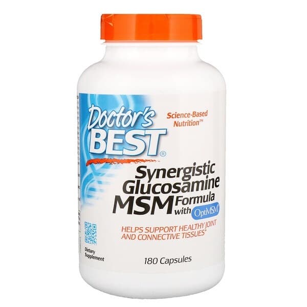 Doctor's Best Synergistic Glucosamine MSM Formula With OptiMSM® 180 capsules