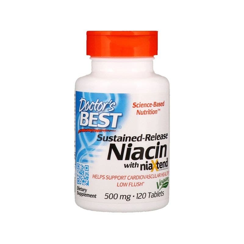 Doctor's Best Sustained-Release Niacin 500mg - 120 Tabletten