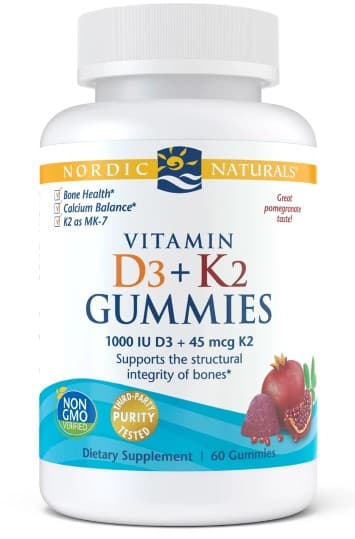 Nordic Naturals Vitamin D3+K2 Gummies 60 tuggtabletter – Nordic Naturals förpackning