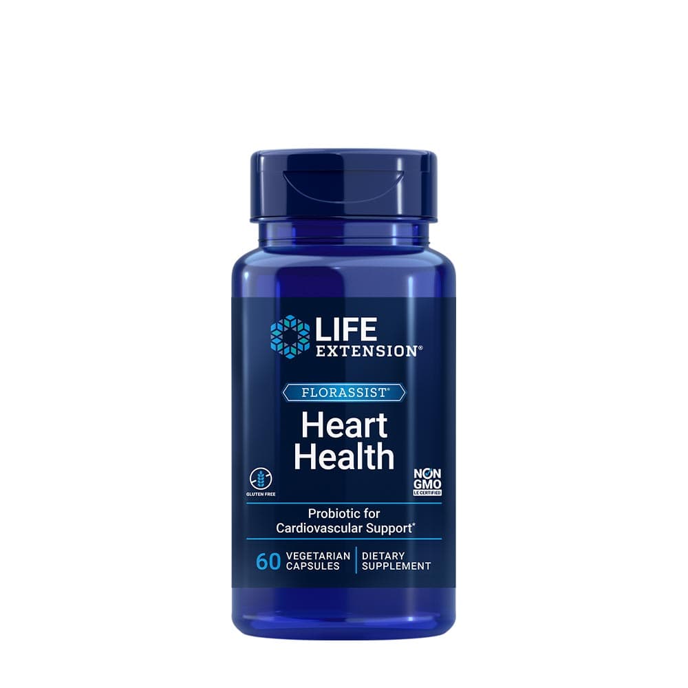 Life Extension Florassist® Heart Health 2,5 mia CFU - 60 Vcaps – Life Extension embalagem
