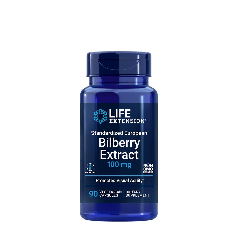Life Extension - Extrato de Bilberry Europeu Padronizado - 90 Vcaps – Life Extension embalagem