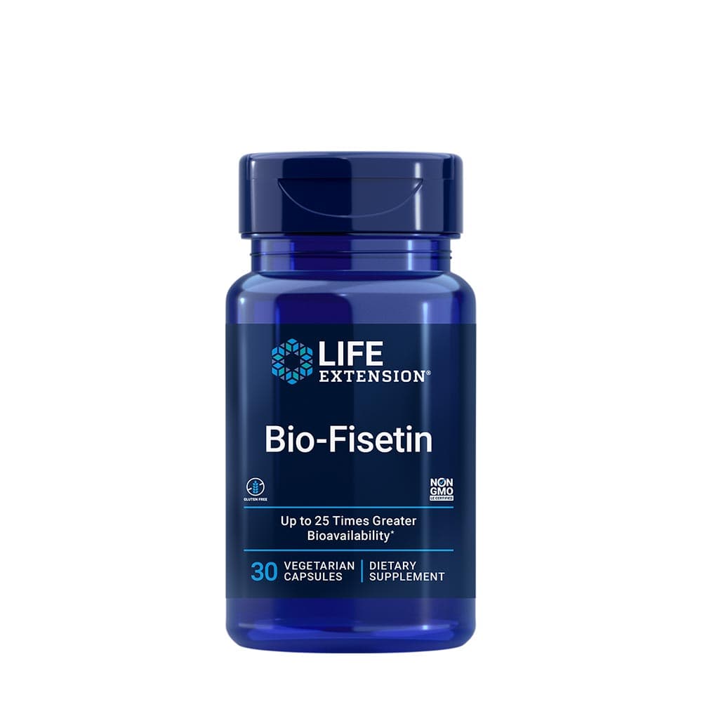 Life Extension Bio-Fisetin 44,5 mg – 30 cápsulas vegetais – Life Extension embalagem