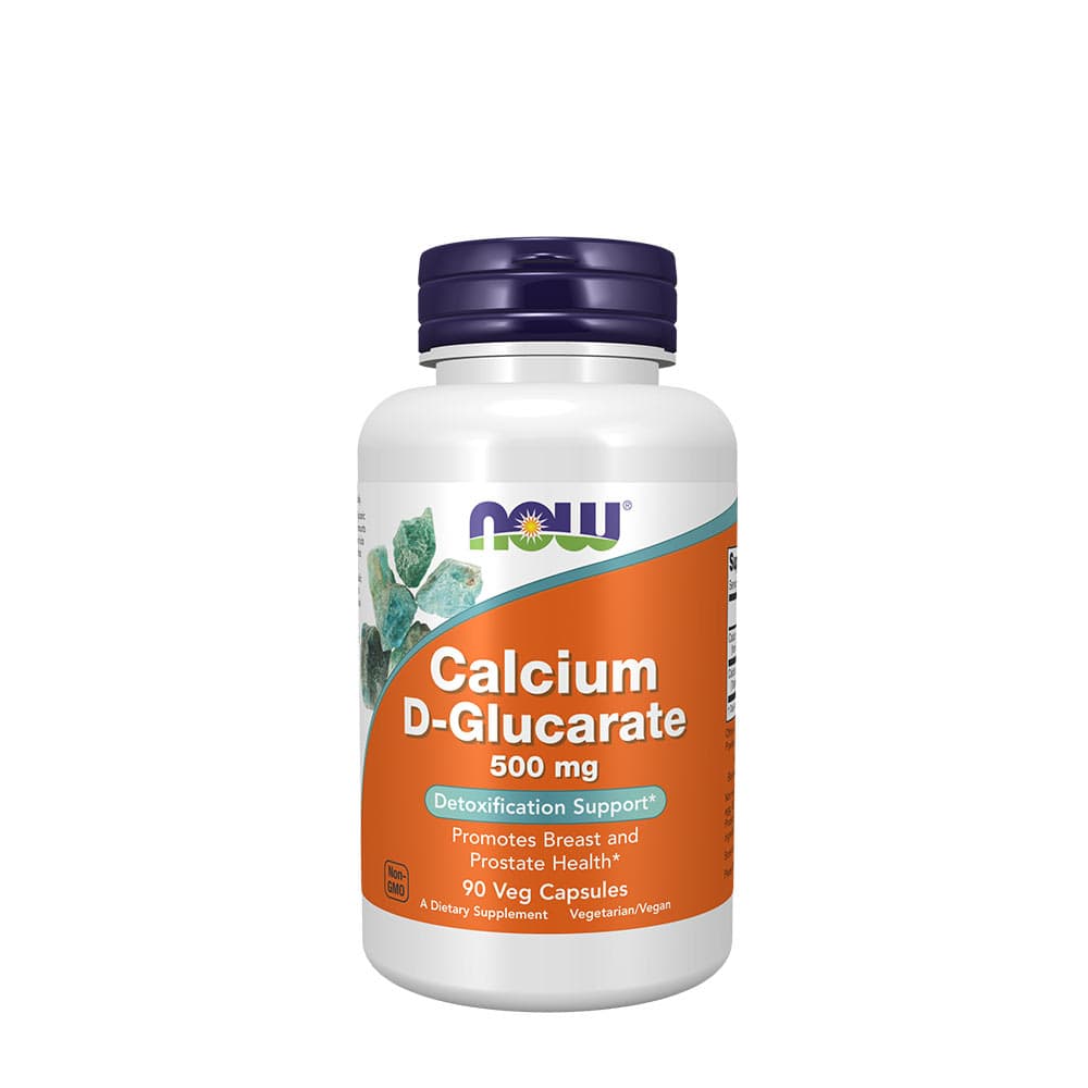 NOW Foods Calcium D-Glucarate 500 mg, cápsulas vegetais – NOW Foods embalagem