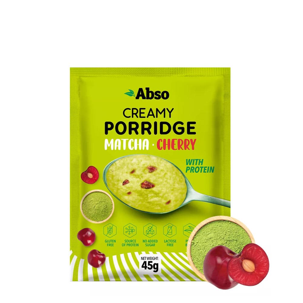 Absorice Creamy Porridge Matcha-Cherry - 45g | AbsoRICE