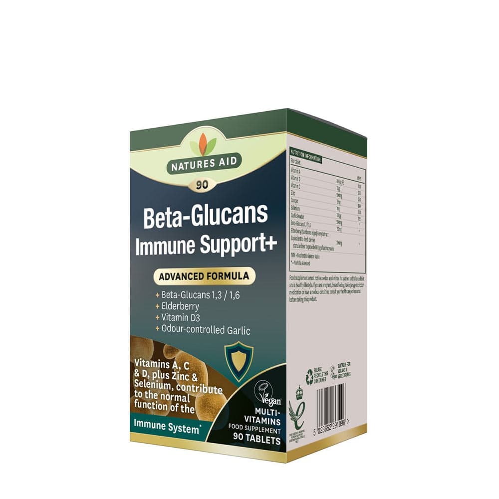 Natures Aid Beta-Glucans Immune Support+ 90 comprimidos