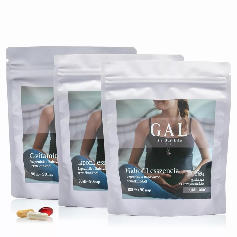 Gal Babavaro – C-Vitamin 90 kapslar, Lipofil Ess 90 kapslar, Hidrofil Esszencia 180 kapslar, 69g Refill Pack