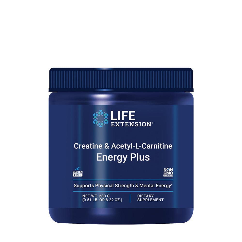 Life Extension Creatine & Acetyl-L-Carnitine Energy Plus 233g pulver – Life Extension opakowanie