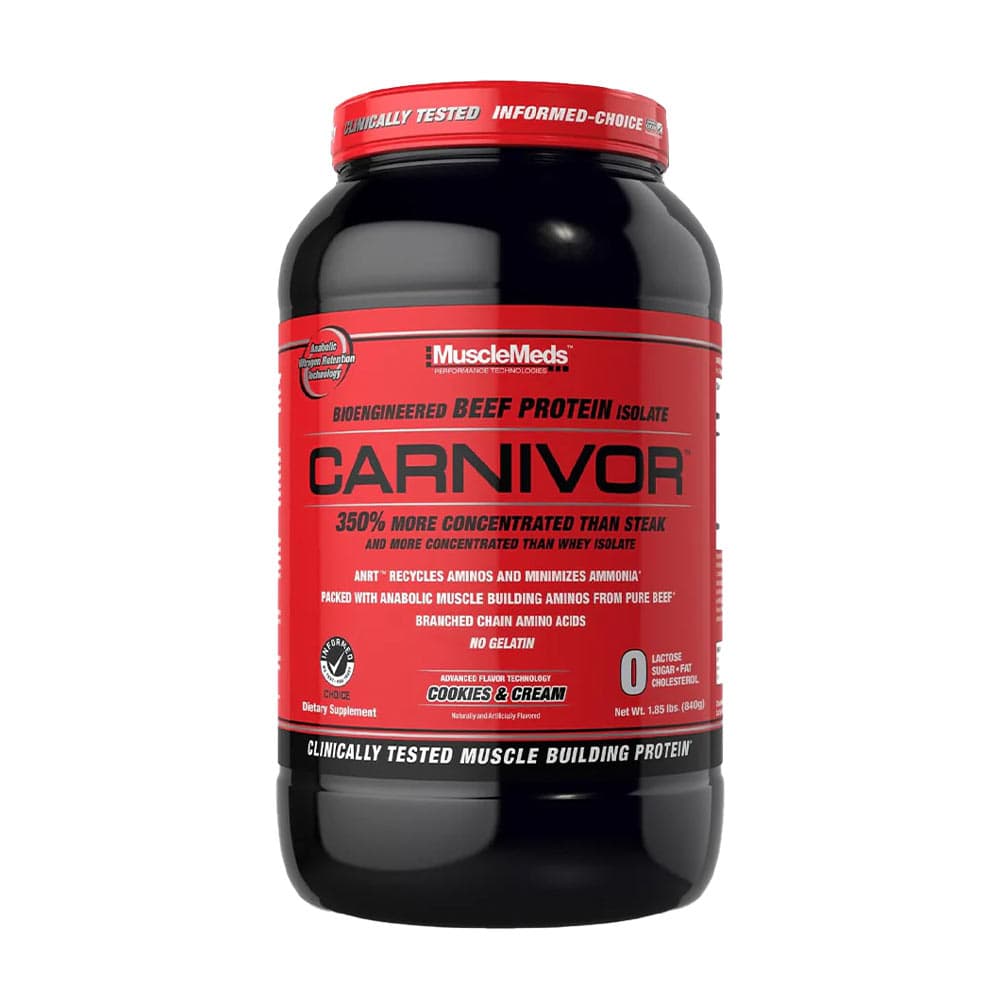 MuscleMeds Cookies & Cream Poudre Protéinée - 28 Portions - 840 g – MuscleMeds emballage