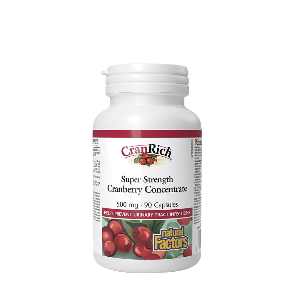Natural Factors Super Strength Tranbär Concentrate – 90 cápsulas – Natural Factors empaque