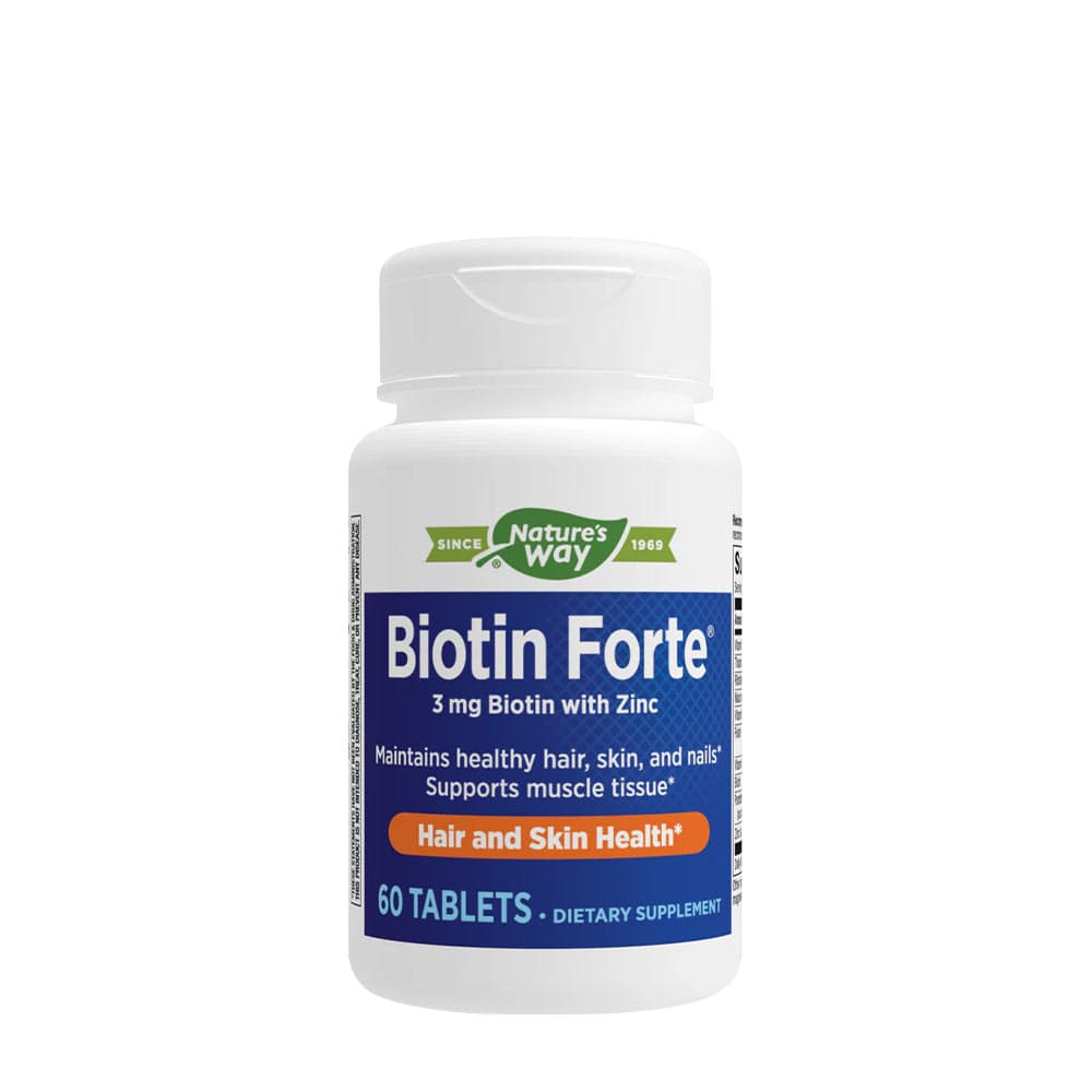 Nature's Way - Biotin med sink - 60 tabletter – Nature's Way confezione