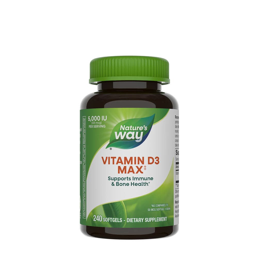 Nature's Way Vitamin D3 Max 5000IU - 240 bløde kapsler