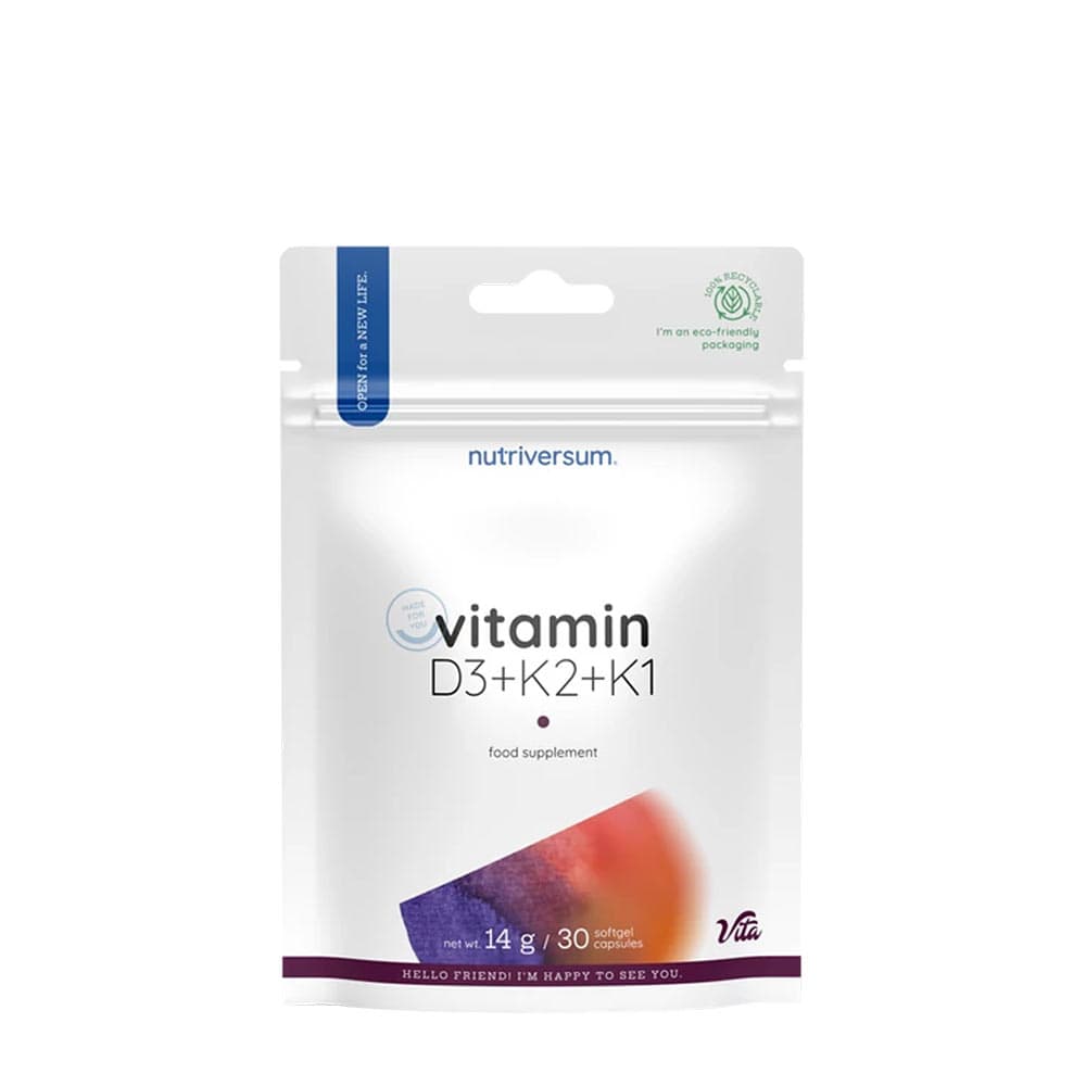 Nutriversum Vitamin D3 + K2 + K1 - 30 Softgels