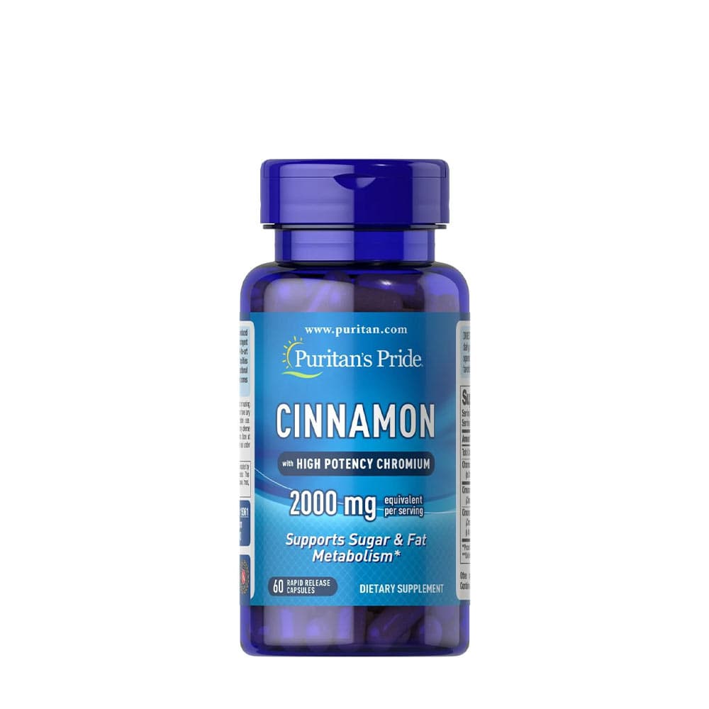 Puritan's Pride Cinnamon With High Potency Chromium - 60 Kapseln