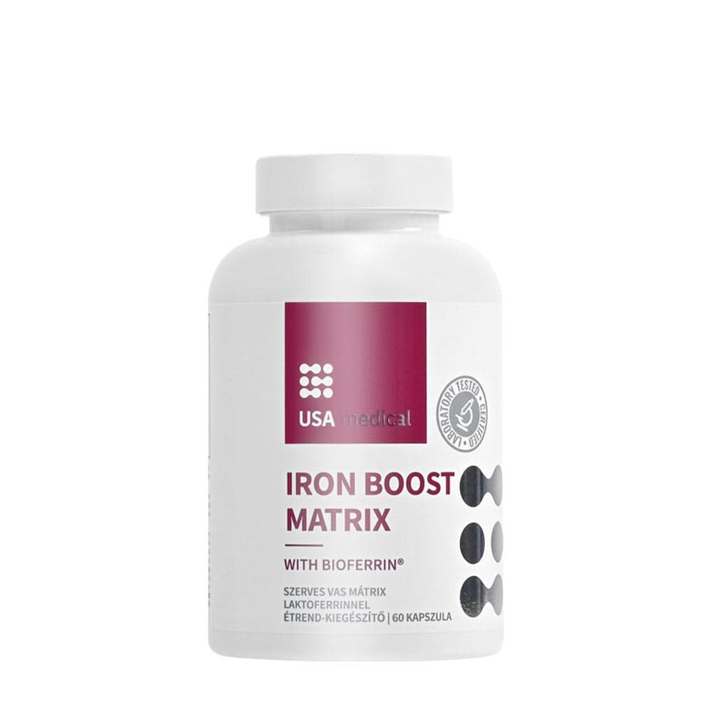 Usa Medical - Iron Boost Matrix - 60 kapslar – Usa Medical förpackning