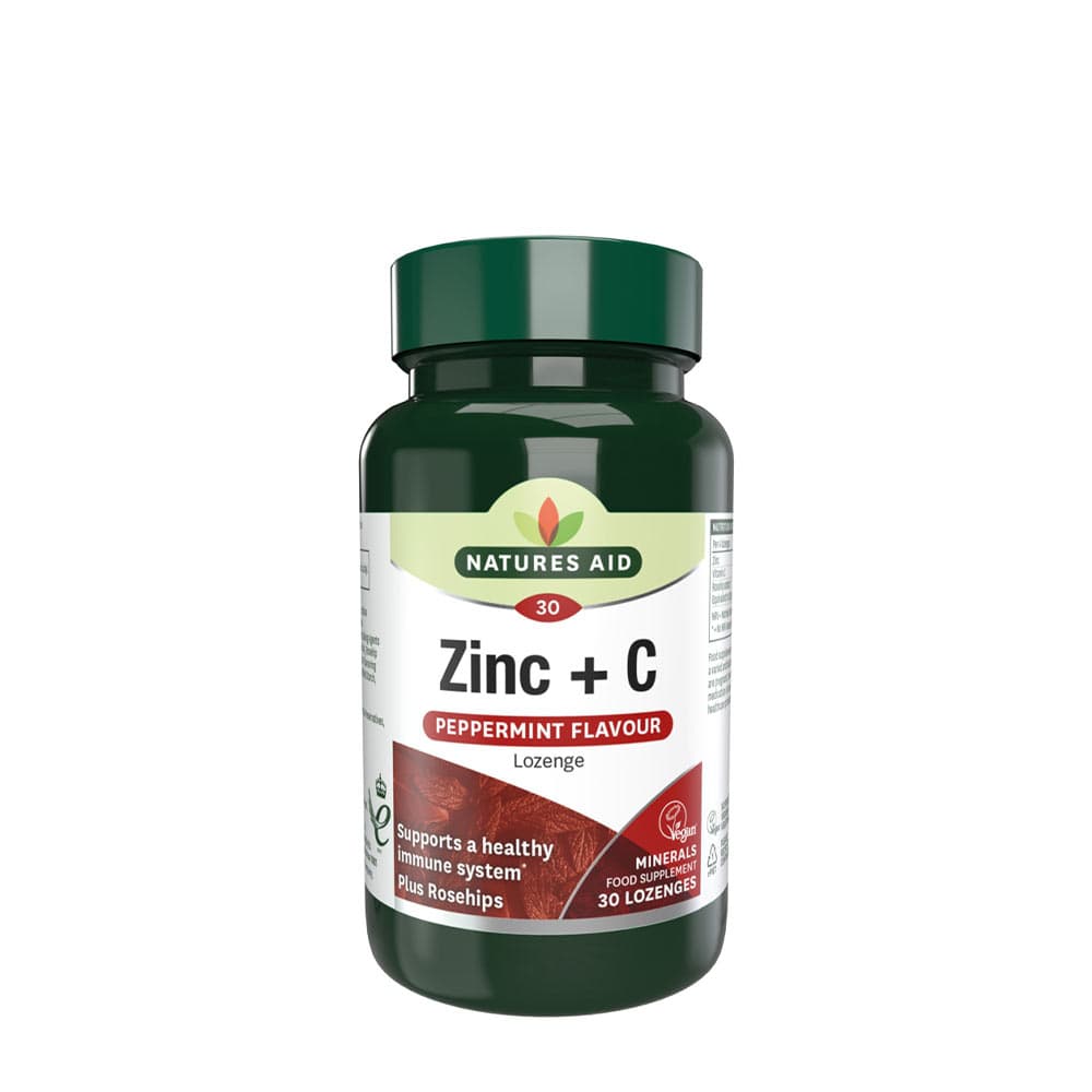 Natures Aid - Zinc + C Zuigtabletten (Pepermunt, 30 st)