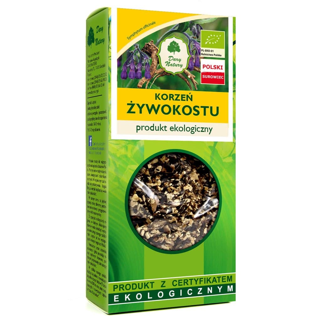 Dary Natury - Comfrey Root Organic 100g – Dary Natury förpackning