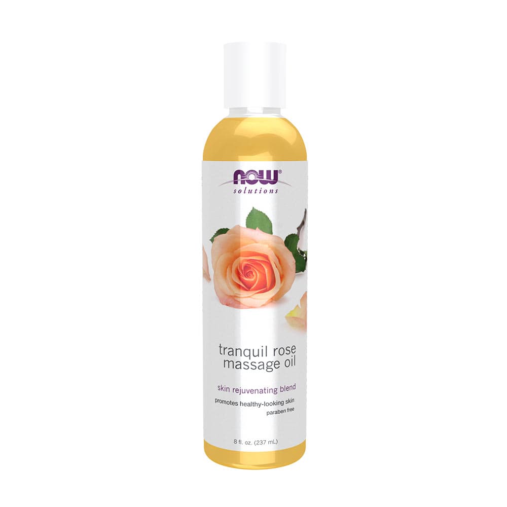 Now Foods Tranquil Rose Massage Oil – 237 ml – NOW Foods förpackning