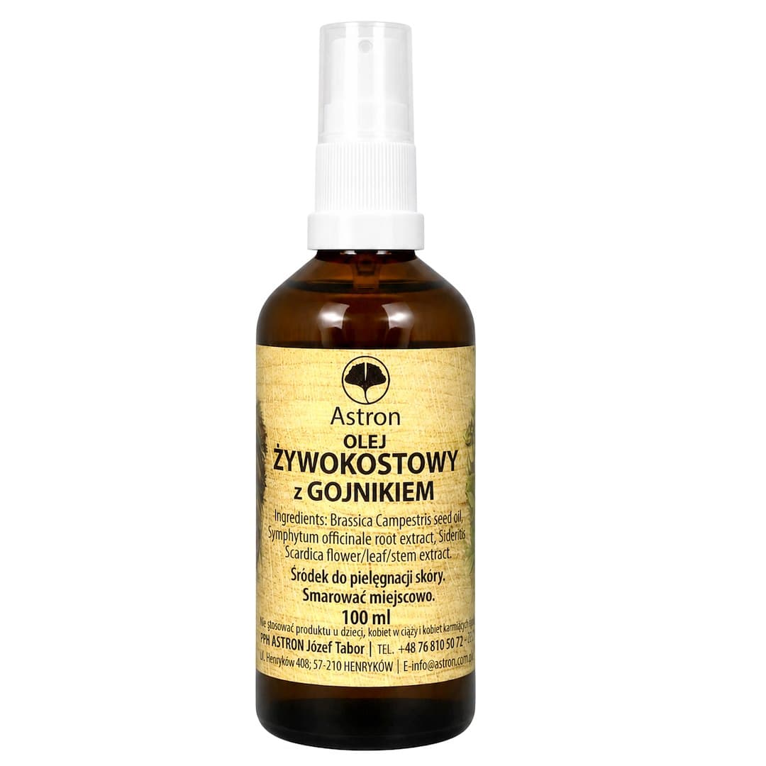 Astron - Comfrey Oil With Plantain - 100ml – Astron förpackning