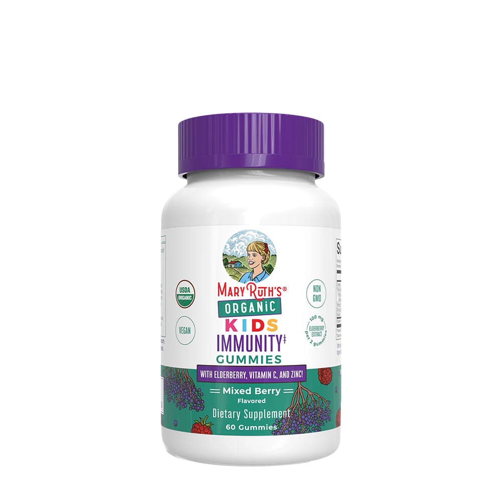 MaryRuth's Organic Kids Immunity Gummies - Mixed Berry - 60 Gummies – MaryRuth's förpackning