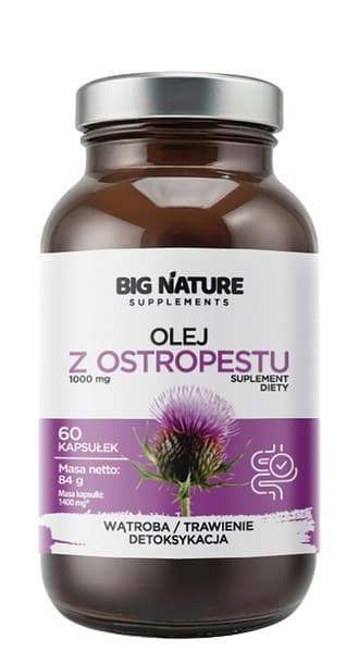 Big Nature - Milk Thistle Oil - 60 kapslar – Big Nature förpackning