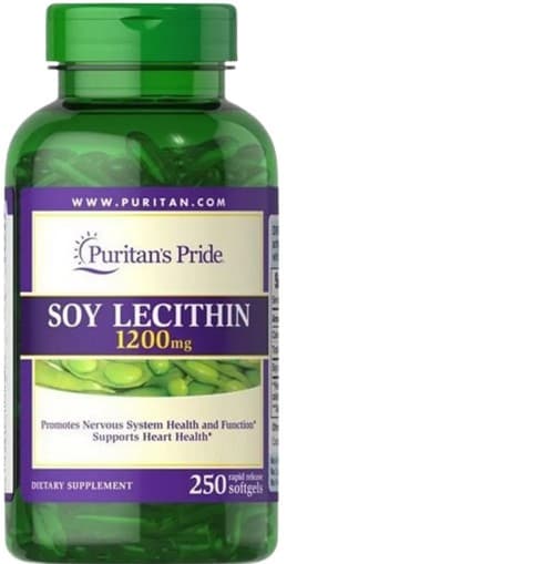 Puritan's Pride - Sojalecitin 1200 mg, 250 mjuka kapslar – Puritan's Pride förpackning