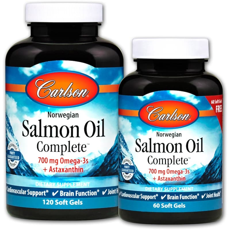 Carlson Labs Norwegian Salmon Oil Complete 120 mjuka kapslar – Carlson Labs förpackning