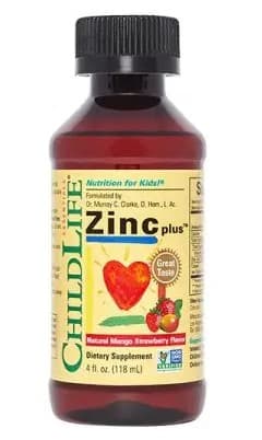 Child Life Zinc Plus, flytande zinktillskott för barn, 118 ml – Child Life förpackning