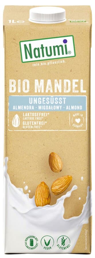 Natumi - Mandelmjölk - 1 liter – Natumi förpackning