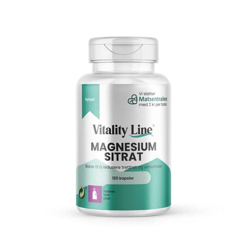 Magnesium Citrat 120 kapslar | Vitality Line – Vitality Line förpackning
