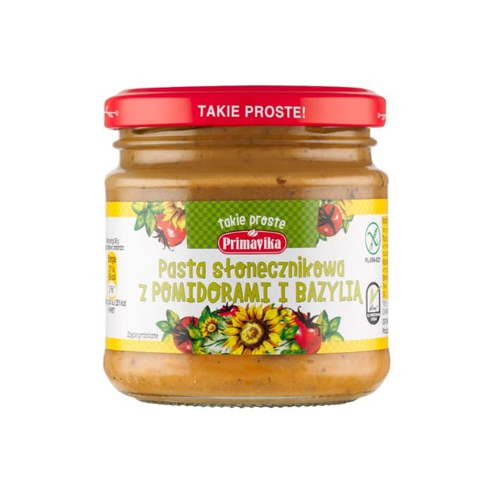 Primavika - Solrosfröspasta - 160g – Primavika förpackning