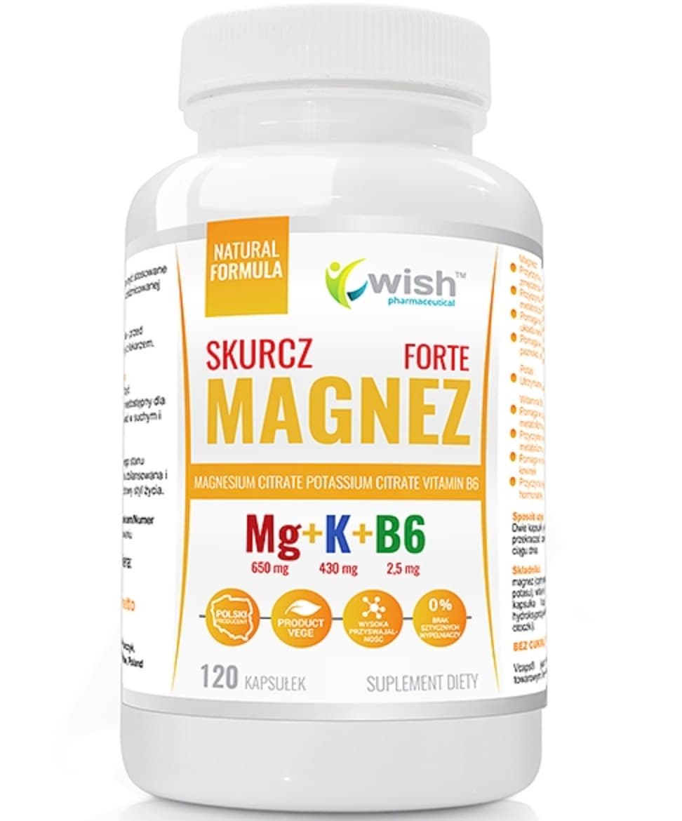 Wish Magnez skurcz forte 120 cápsulas – Wish empaque