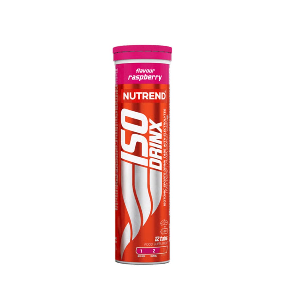Nutrend Raspberry - 12 Tabs – Nutrend förpackning
