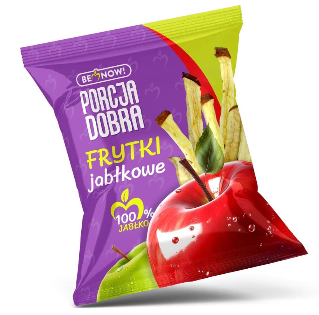 Porcja Dobra Frytki jabłkowe 18 g | Pięć Przemian – Be Now! förpackning