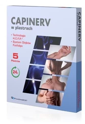 Pharmabest CAPINERV plåster 5 stycken – Pharmabest förpackning