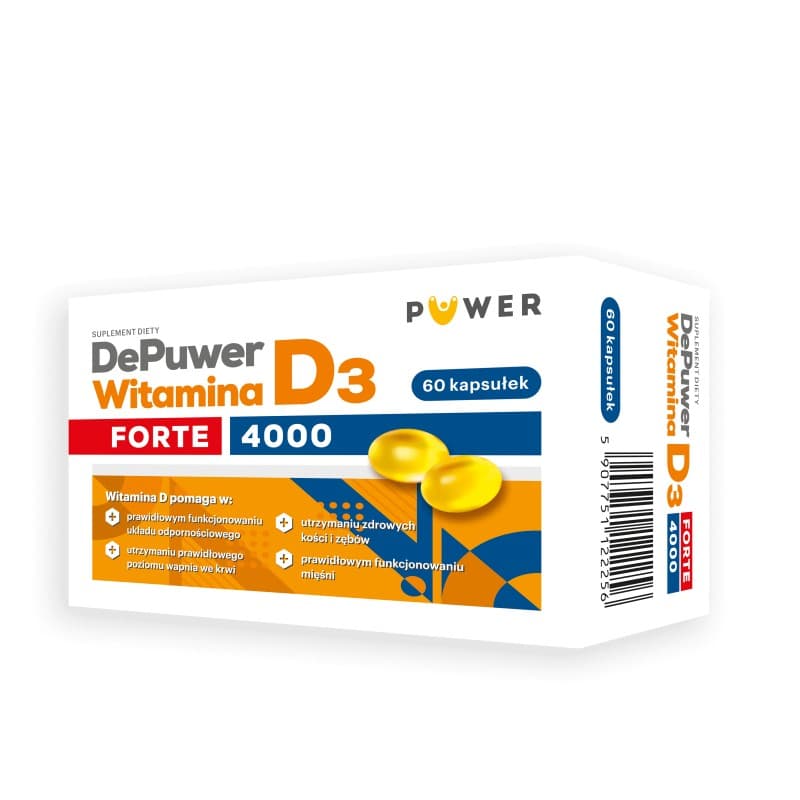 Puwer DePuwer Vitamin D3 4000 60 Kapseln – PUWER Verpackung