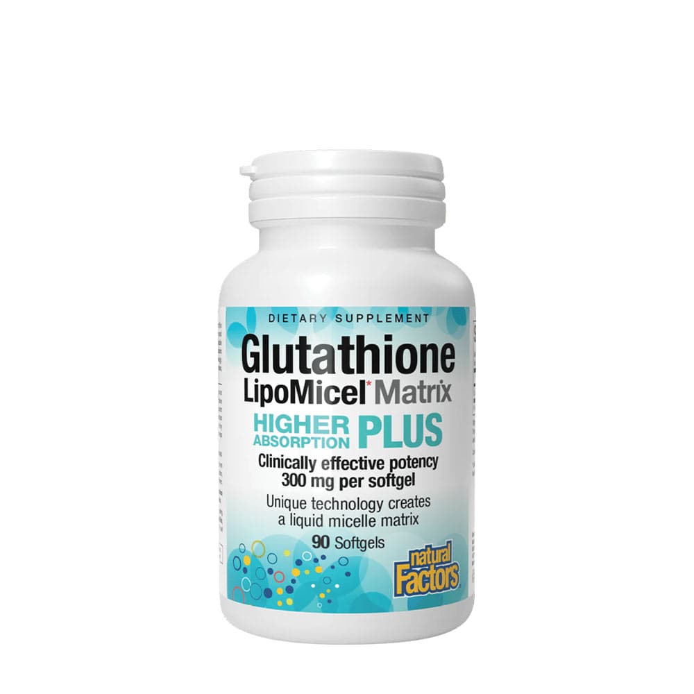 Natural Factors - Glutathione Lipomicel Matrix - 90 mjuka kapslar – Natural Factors förpackning