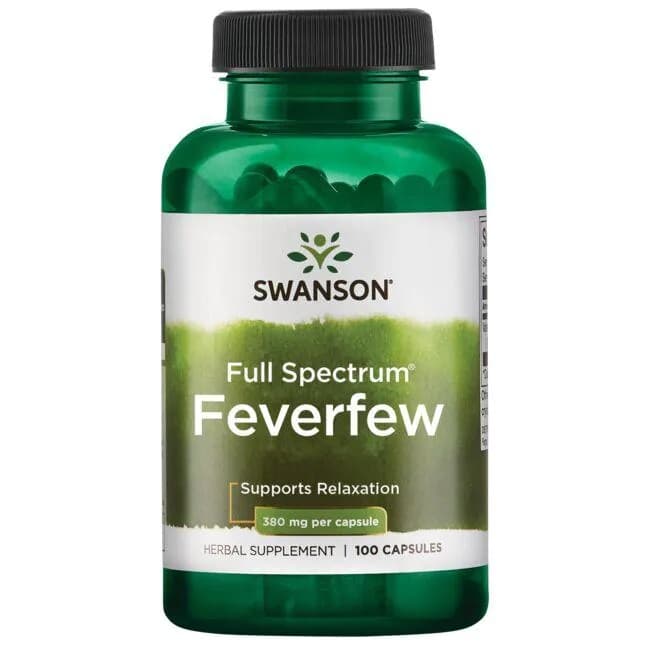 Swanson Full Spectrum Feberört 380mg, 100 kapslar – Swanson förpackning