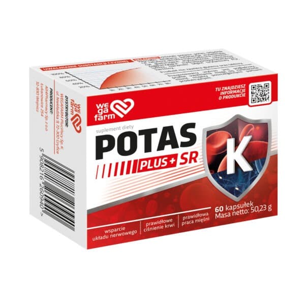 WegaFarm Potas Plus SR 60 kapslar – WegaFarm förpackning