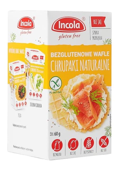 Incola Corn Waffles Natural Gluten-Free 60 g | Bio Planet – Incola packaging