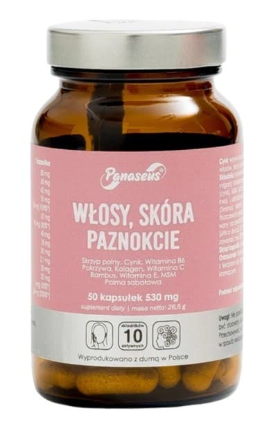 Panaseus - Włosy, Skóra Paznokcie - 50 kapslar – Panaseus förpackning