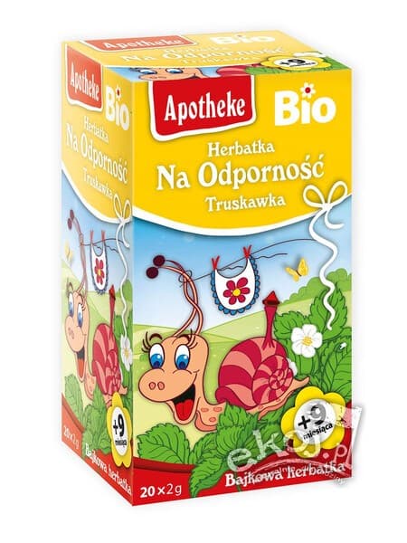 Apotheke Herbatka Dla Dzieci Truskawka Po 9 Miesiącu BIO 40g (20x2g) | Bio Planet – Apotheke förpackning
