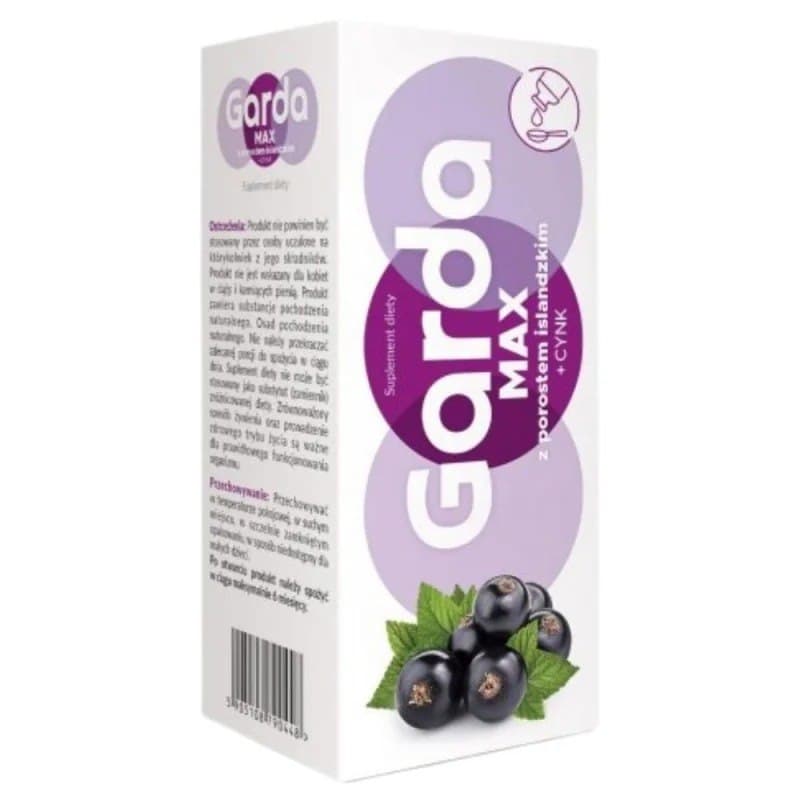 Garda MAX Syrup med Islandslav och Zink 120 ml | Salvum Lab – Salvum Lab förpackning