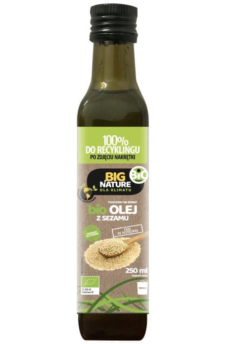 Big Nature - Ekologisk kallpressad sesamolja 250ml – Big Nature förpackning