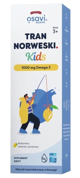 Osavi Norwegian Cod Liver Oil 500 ml flytande – Osavi förpackning