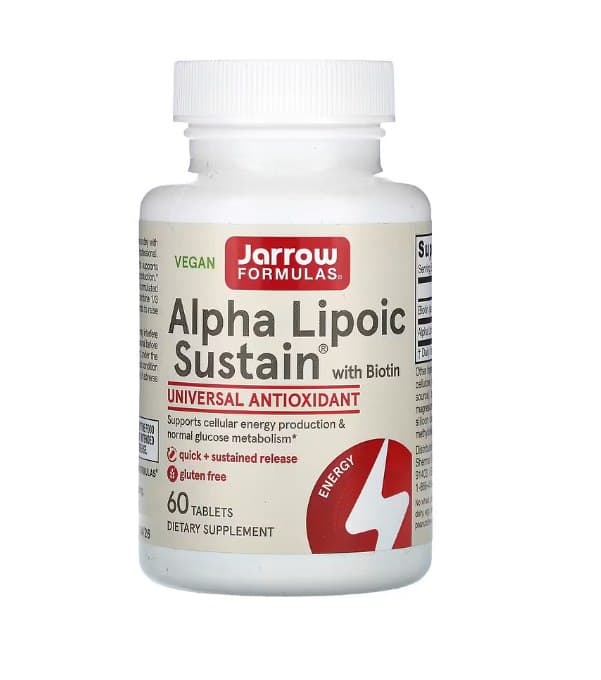 Jarrow Formulas - Alpha Lipoic Sustain med Biotin 60 kapslar