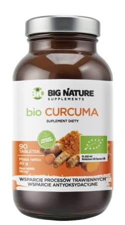 Big Nature - Organic Curcuma Tabs 500mg, 90 tabletter – Big Nature förpackning