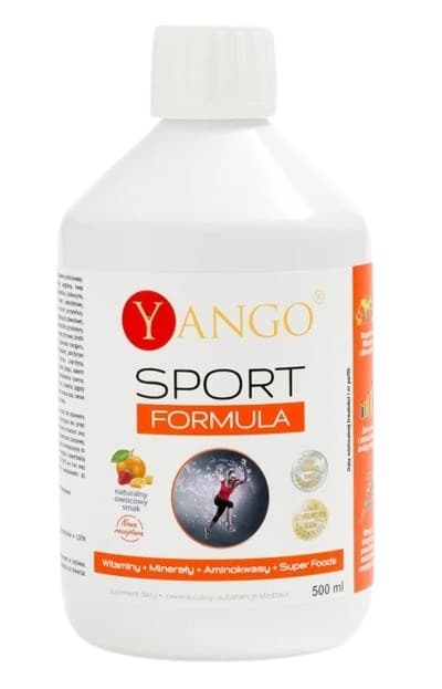 Yango - Sport Formula Flytande Kosttillskott 500ml – Yango förpackning