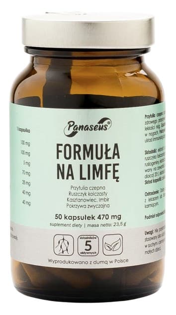 Panaseus Lymphatic Formula 50 kapslar - 30 dagars kur – Panaseus förpackning